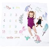Ever Fairy 幼児 新生児 写真毛布 绵 ベビー 写真撮影 小道具 数字綿毛布 子供たち 写真 スタジオ 背景布 100*100cm