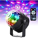 Amazon Tomshine ミラーボール ミニレーザー ステージライト マジックボール 18w Ledライト Rgbw 多色変化 水晶魔球 音声起動 自走機能 リモコン Usbデュアルスピーカー付き ディスコ Ktv パーティー バー クラブ用 Tomshine スポットライト