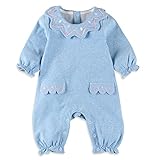 Baby Nest ベビー服 ロンパース カバーオール 王子様 お姫様 男の子 女の子 長袖 コットン100% ブルー 18-24M