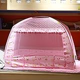 Govine ベビー用 底生地付き 折り畳み 赤ちゃん ムカデ 虫 蚊 対策 モスキートネット (ピンク)