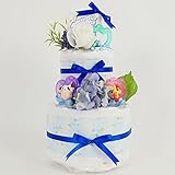 バウム（BAUM） 出産祝い おむつケーキ ムーニー (S, ブルー 男の子)