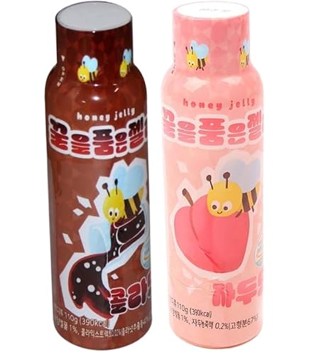 Amazon.co.jp: ハニーゼリー110g 蜂蜜味X3本 イチゴ味X3本 サイダー3X