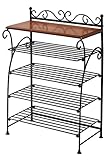 JKプラン ロートアイアン シリーズ シューズラック 飾り棚 アイアン 脚 アンティーク風 クラシック レトロ IRI-0055-BK