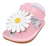 C-Princess ベビーシューズ サンダル ファーストシューズ 歩行靴 乳児靴 女の子 赤ちゃん キッズ 子供用 お花モチーフ つま先保護 滑り止め ピンク 11cm