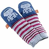 mimiTENS All Weather Long Sleeve Warm Winter Mittens (Size 3-4, Navy Silver Robots) by mimiTENS