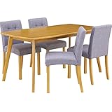 ダイニング5点セット Lori(ローリ)　チェアカラー　グレー（4脚）