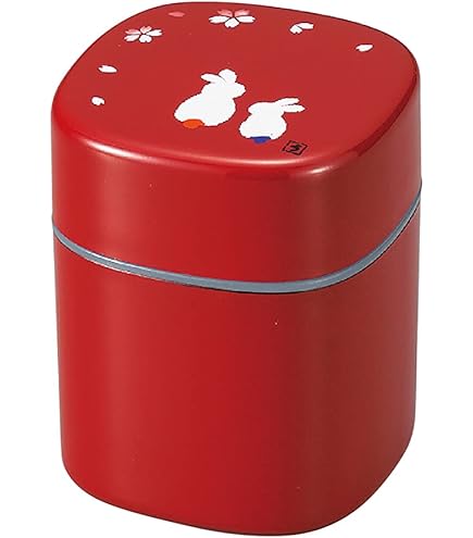 Amazon｜たつみや(Tatsumiya) 茶入れ 朱月うさぎ サイズ：約W8 D8 H10