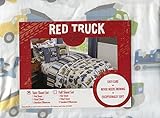 Red Truck Construction Vehicles Twin Sheet Set [並行輸入品]