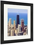AshleyフレームプリントChicago Downtown、壁アートホーム装飾、ag5484253 40x34 Black Frame 5484253-AFPP1-BC24