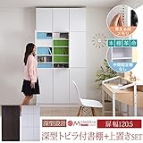 JKプラン MEMORIA 棚板が1cmピッチで可動する 深型扉付幅120.5 上置きセット ホワイト FRM-0108DOORSET-WH