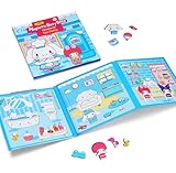 EMKOOPA シナモロール 磁気ステッカーブック 3~5歳のお子様向け 55ピース マグネット貼り直し可能 ビジーブック ホリデーアクティビティ おもちゃ 幼児4~6歳 トラベルステッカー プレイセット 対象年齢3歳 4歳 5歳 6歳 7歳以上