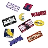 ヨアソビ YOASOBI 車ステッカー シール コラージュ素材 10枚セット スステッカー シール ステッカー 防水 かわいい アニメ ゲーム シール 子供 DIY ステッカー 自転車 ヘルメット パソコン スーツケース 手帳 車 オートバイ適用 装飾品 周辺