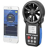 HoldPeak 866B-APP Digital Anemometer with Mobile APP or USB - THE BEST Wind Speed Meter Measures Win