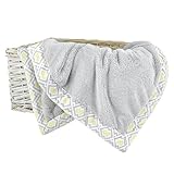Just Born Plush Blanket, Grey/White/Yellow by Just Born