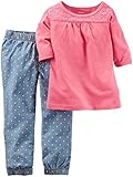 Carter's Baby Girls' 2 Pc Playwear Sets 239g294 Pink 6 Months [並行輸入品]