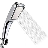 300ホール加圧水節約シャワーヘッドABS付きクロムメッキ浴室ハンドシャワーウォーターブースター