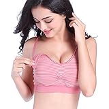 YOURUOボタン式で楽々授乳ブラジャー 妊婦用 ノンワイヤー 授乳 前開き ベスト式 マタニティー ブラ カジュアル 柔らか