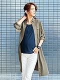 Angeliebe エンジェリーベ マタニティ ワンピース 授乳 しやすい ツイル ミディ丈 シャツ ワンピ 妊婦服 産前 産後 長袖 (a.i.n) M カーキ 21806 21806160