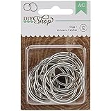 American Crafts 12-Piece DIY Shop Metal Hinged O-Ring for Scrapbook [並行輸入品]