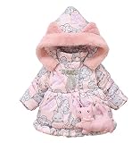 [もうほうきょう] 子供服　女の子コート　冬服　新型綿入れの服冬の児童綿入れの上着女赤ちゃん　プラス絨コート　1～4歳 (100, ピンク)