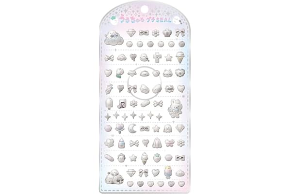 クラックス CRUX うるちゅる プチシール ホワイト ぷっくり 立体 ネイルパーツ スマホデコ 推し活 133357