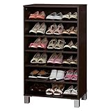 クロシオ オープン シューズボックス 幅60cm ブラウン 木製 おしゃれ シンプル 靴箱 026225