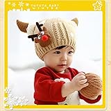 KISENG クリスマス飾り ベビー 帽子 ニット帽 赤ちゃん ニット 帽子 シカ 子供用