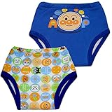 アンパンマン トイレトレーニング 2枚組 6重層 トレーニングパンツ おむつはずし（ブルー95cm）