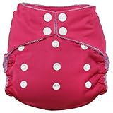 Imagine Baby Products Rayon From Bamboo All-In-One Snap Diaper, Raspberry by Imagine Baby Products [