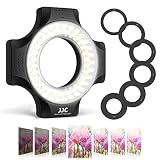 JJCマクロリングライトマクロレンズfor DSLR such as Canon EF 100 mm f 2.8l / EF - S 60 mm f 2.8 / mp-e 65 mm f 2.8 1 – 5 x / Nikon af-s DX Micro 40 mm f / 2.8g , Includes 6用アダプターリング49 / 52 / 55 / 58 / 62 / 67マクロレンズ