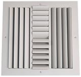 Speedi-Grille SGA-1010 ACB4 10-Inch by 10-Inch Soft White Aluminum 4-Way Ceiling Register with Adjus