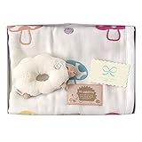 ホッペッタ Hoppetta champignon 6重ガーゼミニケット+がらがら ギフトセット ひつじ 8856