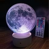 usxiaobideng 3d Cartoon Little PrinceローズアクリルLED Night Light withリモートコントロールMoonランプクリスマスDear For Kids 