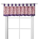 TALULA ~レッド&パープルペイズリーWindow Valance 15 X 56 byトレンドラボ