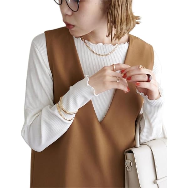 美品ディスコート☆ブークレミドルスタンドコート DISCOAT（ディスコート）の「【スタッフからも好評！】MIX糸