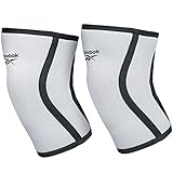 リーボック(Reebok) ニースリーブ 膝 サポーター スクワット レッグプレス ホワイトXLサイズ T192-RAAC-16056W