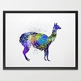 Dignovel Studios 13X19 Alpaca Llama Watercolor illustration Art Print Nursery Kids Art Print Wedding