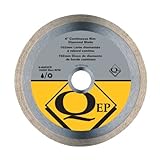 QEP 6-4003Q Continuous Rim Diamond Blade, 4-Inch Diameter, 5/8-7/8-Inch Arbor, Wet Cutting, 9500 Max