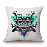 Deer Pillow Shams 16 X 16 Inches / 40 By 40 Cm Best Choice For Outdoor,gril Friend,lover,club,car,st