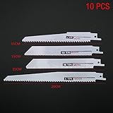 10Pcs/Setレシプロングソーブレードキット木工カッティングパワーハンドツールセット