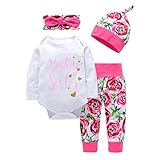 女の子 ベビー服　　　Karchi 　長袖 　丸ネック 　マイクロファイバー　トレーナー　ファション　快適　柔らかい　スポーツ　フード付き　4点上下セット　カジュアル　上着＋パンツ＋ヘアバンド＋帽子　