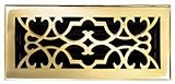Brass Elegans 120D PLB Solid Cast Brass Victorian 4-Inch by 10-Inch Floor Register, Polished Brass F