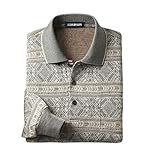 [リトルアイランド] 日本製 紳士 ウール入り ポロシャツ メンズ L ブラウン