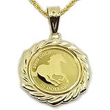 24金ツバルホース・エリザベス （1/10oz） ホース ペンダントネックレス 【ギフトラッピング済み】