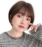 [ブライトララ] 素肌ウィッグ ウィッグ レディース ショート ボブ 医療用ウィッグ 人毛MIX フルウィッグ hf1920-CBR-S