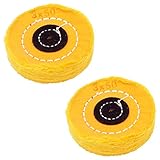 JINTONG 仕上 研磨 用 76 mm 3インチ コットン 布 バフ ホイール 2 個 セット 両頭 グラインダー にも 作業