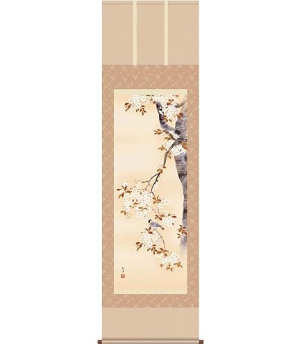 Amazon.co.jp: 掛け軸 掛軸 酒井 抱一（さかいほういつ）・ 秋草に螽斯