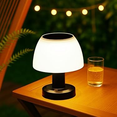ソーラーテーブルランプ スタイリッシュで重厚なデッキベンチや窓枠の屋内または屋外のテラス、ベッドサイドナイトライト(カラー: A)
