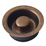 Sinkology TD35-01 キッチンシンクディスポーザルフランジ＆ストッパー アンティークコッパー仕上げ