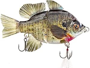 Amazon 4 5インチ Rf ギルマン グライド ベイト バス ムスキー ストライパー 釣り ビッグルアー マルチジョイントシャッド トラウトキット スローシンキングまたはフローティング 4 5インチ オスブルーギルシンク Real Fish エサ アトラクタント